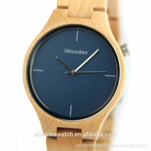 Wholesale simple men wood watch, Custom Logo wristwatch men, natural wood watch with high quality watch wood